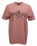 Outback Trading Co (NZ) Triple Gallop Gang Tee Pink / SM 40334-WHI-SM