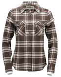 Outback Trading Co (NZ)  Women's Cotton Plaid Shirt Brown / SM 40312-CHO-SM