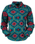 Outback Trading Co (NZ)  Eleanor Big Shirt Teal / SM 42185-TEL-SM
