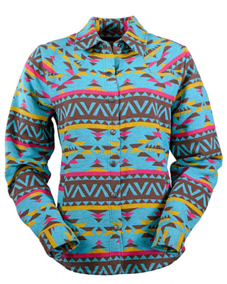 Outback Trading Co (NZ)  Hazel Shirt Jacket Turquoise / SM 42238-TUR-SM