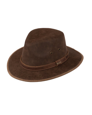 Outback Trading Co (NZ)  Raven Leather Hat SM 13013-BRN-SM
