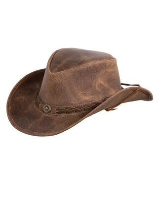 Outback Trading Co (NZ)  Ridge Leather Hat SM 13011-BRN-SM
