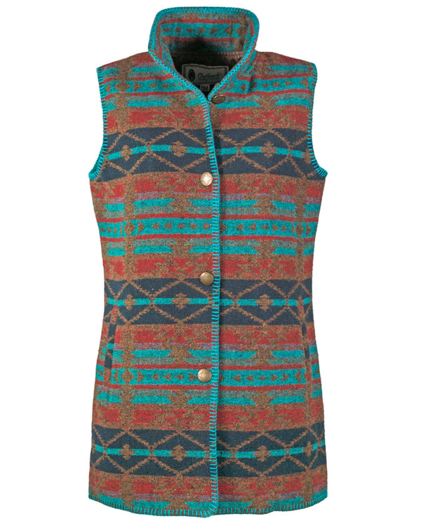 Outback Trading Co (NZ)  Stockard Vest Turquoise / SM 29665-TUR-SM