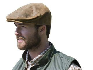 Outback Trading Company Leather Ascot Cap